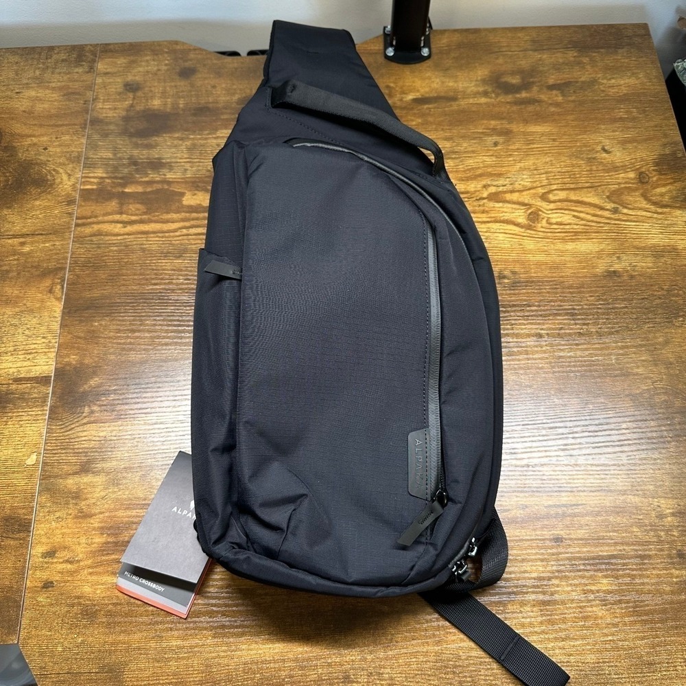 NEW Alpaka Metro Crossbody Left Shoulder Bag Black Axoflux 210D Hiking Backpack